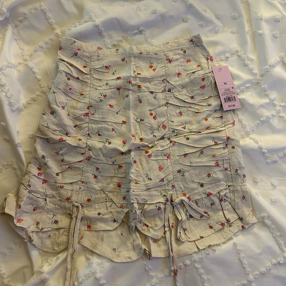 Target Floral Mini Skirt with Ruffles